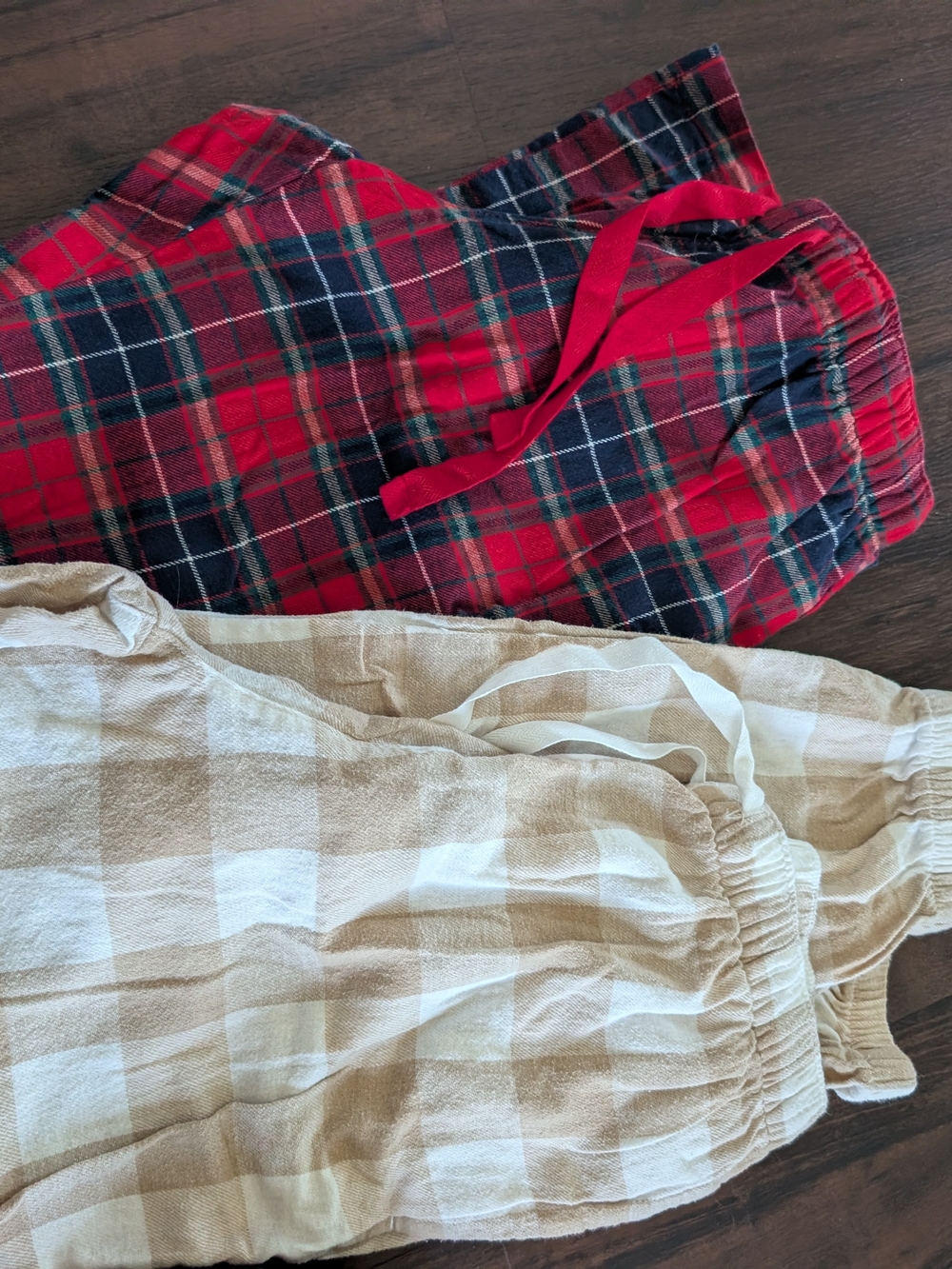 old navy  Plaid Pull-On pajamas - Red & Cream